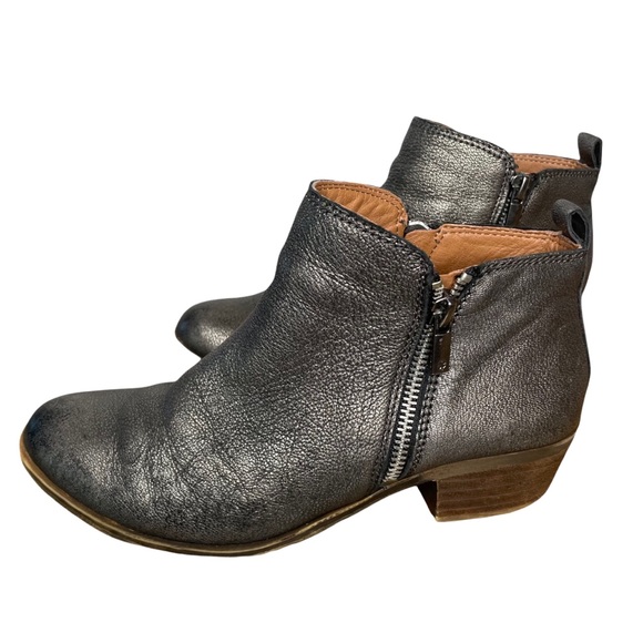 LUCKY BRAND Metallic Basel Ankle Bootie Double Zip Women’s size 8 - Picture 3 of 6